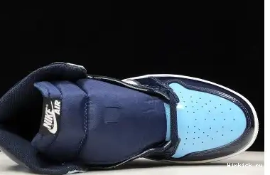 CHILL BLUE LEATHER AIR 1 PATENT JORDAN UNC 0520